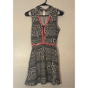 Vfish Black and White Mini Dress